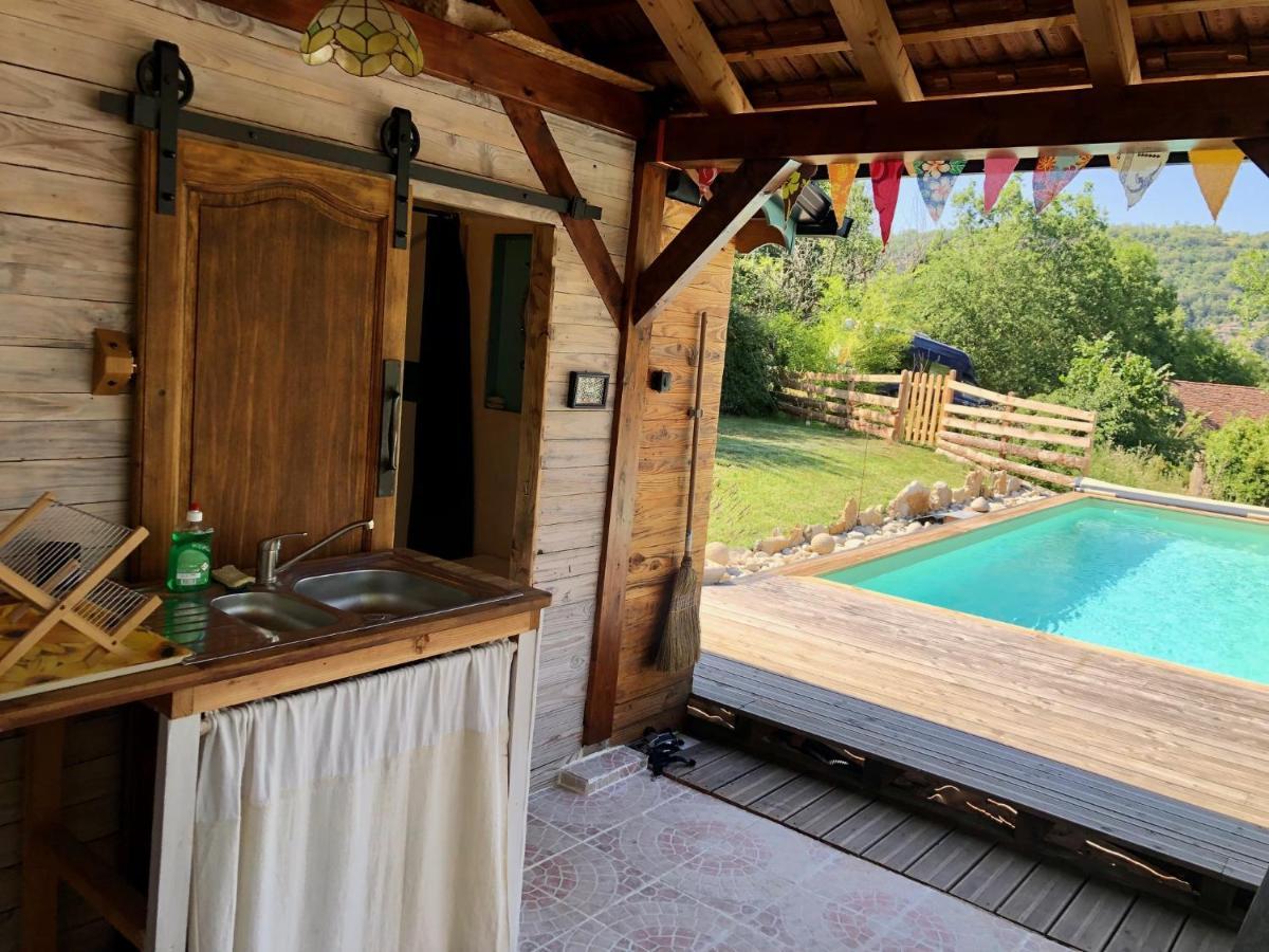 La Roulotte Du Coustal, Cajarc, Lot Hotel ภายนอก รูปภาพ